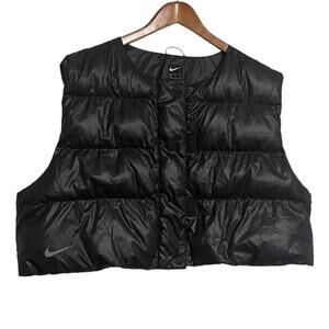 Nike City Ready Cropped Oversized Puffer Vest Unisex Black Size XL